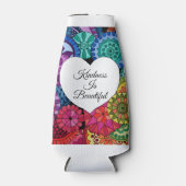 水彩レインボーマンダラハート ボトルクーラー (正面)