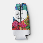水彩レインボーマンダラハート ボトルクーラー (裏面)