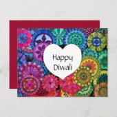 水彩レインボーマンダラハート ポストカード (正面/裏面)