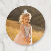 水彩レインボーユニコーン誕生日パーティーの好意 フェイバータグ (裏面)