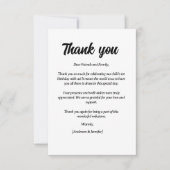 水彩レインボーユニコーン1st誕生日 サンキューカード (正面)