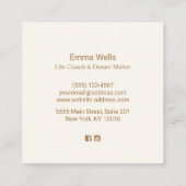 水彩レインボーライフコーチコールカード コーリングカード (裏面)