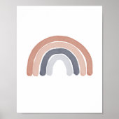 水彩レインボー男女兼用子供部屋ポスター ポスター (正面)