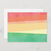 水彩レインボー絵画ハガキ ポストカード (正面/裏面)