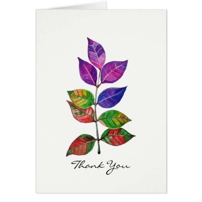 水彩レインボー葉 (正面)