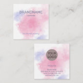 水彩レインボー銀河系スターズイヤリングディスプレイ スクエア名刺 (正面/裏面)