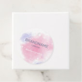 水彩レインボー銀河系スターズパステルパープルピンク フェイバータグ (インサイチュ)