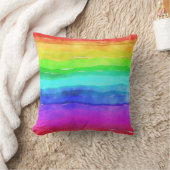 水彩レインボーLGBTレインボーピロー クッション (ブランケット)