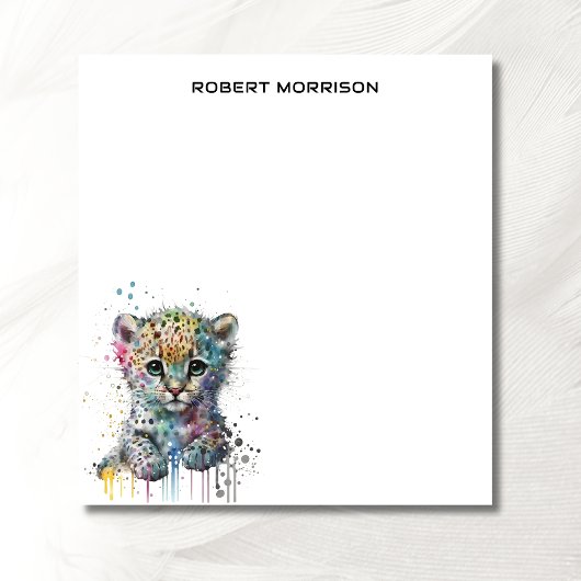 水彩レオパードの上品なノートパッド ノートパッド
