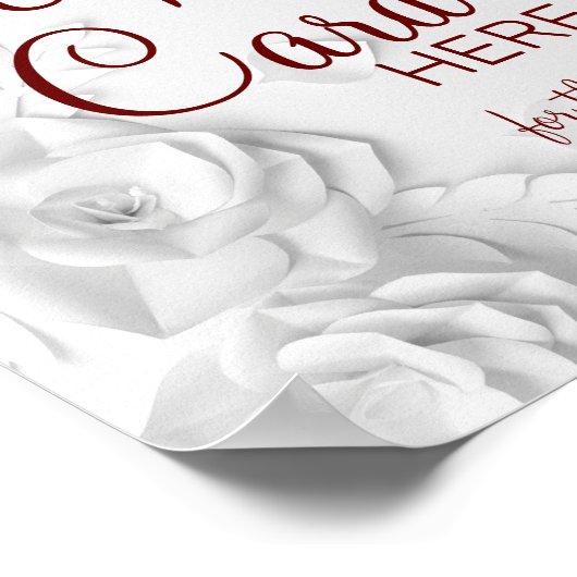 水彩レシピカードブライダルシャワーゲームサイン ポスター (角)