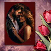 水彩レッドチューリップ春フローラ写真結婚の セーブザデート