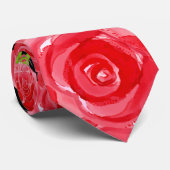 水彩レッドフローラネックタイ ネクタイ (ロール)