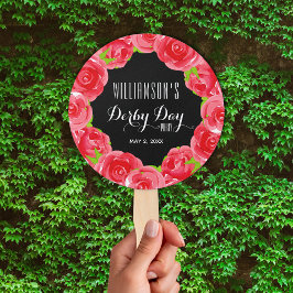 水彩レッドローゼダービーデイ ハンドファン