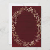 水彩レッド金ゴールドリースクリスマスパーティー 招待状 (裏面)