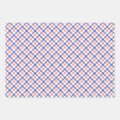 水彩レッド&ブルーロブスター ラッピングペーパーシート (正面3)