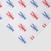 水彩レッド&ブルーロブスター 薄葉紙 (詳細)