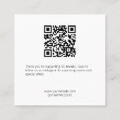 水彩レディーハンドメイドジュエリーイヤリングディスプレイ スクエア名刺 (裏面)