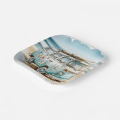 水彩レトロカンパーバンサーフボード ペーパープレート (傾斜あり)