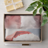 水彩レトロサンタクロース笑顔ヴィンテージ 薄葉紙 (ギフト)