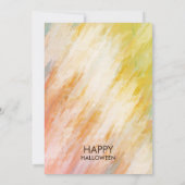 水彩レトロスカルスケルトンハロウィーンアート 招待状 (裏面)