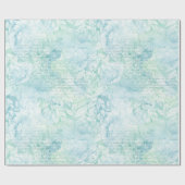 水彩レトロビーチ主題包装紙#3 ラッピングペーパー (フラット)