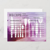 水彩レトロレシピカードキッチンツール ポストカード (正面/裏面)