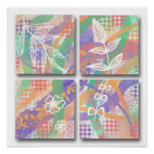 水彩レトロ抽象芸術モダンデジタルウォールアート ポスター (正面)