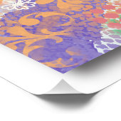 水彩レトロ抽象芸術モダンデジタルウォールアート ポスター (コーナー)