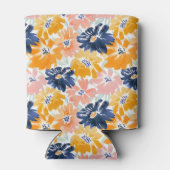 水彩レトロ花模様 缶クーラー (裏面)