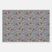 水彩レトロ車模様 ラッピングペーパーシート (正面3)