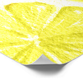 水彩レモネパーソナライズされたードスタンド ポスター (角)