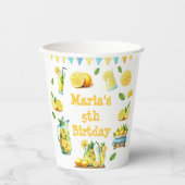 水彩レモネードバースデーパーティー 紙コップ (正面)
