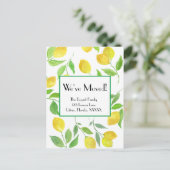 水彩レモンつる植物引っ越しました ポストカード (スタンド正面)