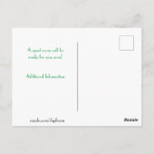 水彩レモンつる植物引っ越しました ポストカード (裏面)