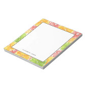 水彩レモンとオレンジパタパーソナライズされたーン ノートパッド (回転)