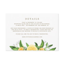 水彩レモンとオレンジ結婚の詳細