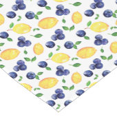 水彩レモンとブルーベリー ショートテーブルランナー (コーナー)