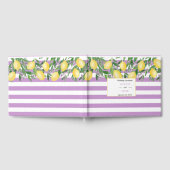 水彩レモンとラベンダー結婚ズ ゲストブック (全面)