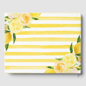 水彩レモンと夏の花結婚の花 ゲストブック (裏面)