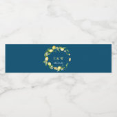 水彩レモンと海シーフローラ ペットボトルラベル (シングルラベル)