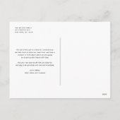 水彩レモンと緑のフォトクリスマス シーズンポストカード (裏面)