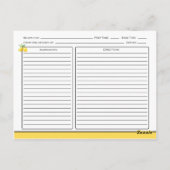 水彩レモンと緑の葉レシピ | ポストカード (裏面)