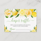水彩レモンと花おむつラッフル エンクロージャーカード (正面)