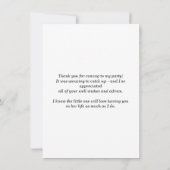 水彩レモンと花誕生日ありがとう サンキューカード (裏面)