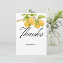 水彩レモンと花誕生日ありがとう