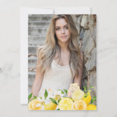 水彩レモンと花Photo Sweet 16 Invite 招待状 (裏面)