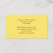 水彩レモンと葉 名刺 (裏面)