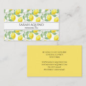 水彩レモンと葉 名刺 (正面/裏面)