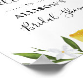 水彩レモンのウェディングシャワー歓迎ボード ポスター (角)