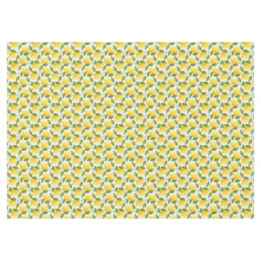 水彩レモンのパターンテーブルクロス テーブルクロス (正面(横))